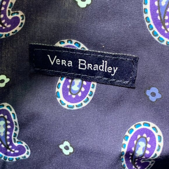 Vera Bradley Purple Blue Floral Fabric Shoulder Bag - Picture 8 of 9